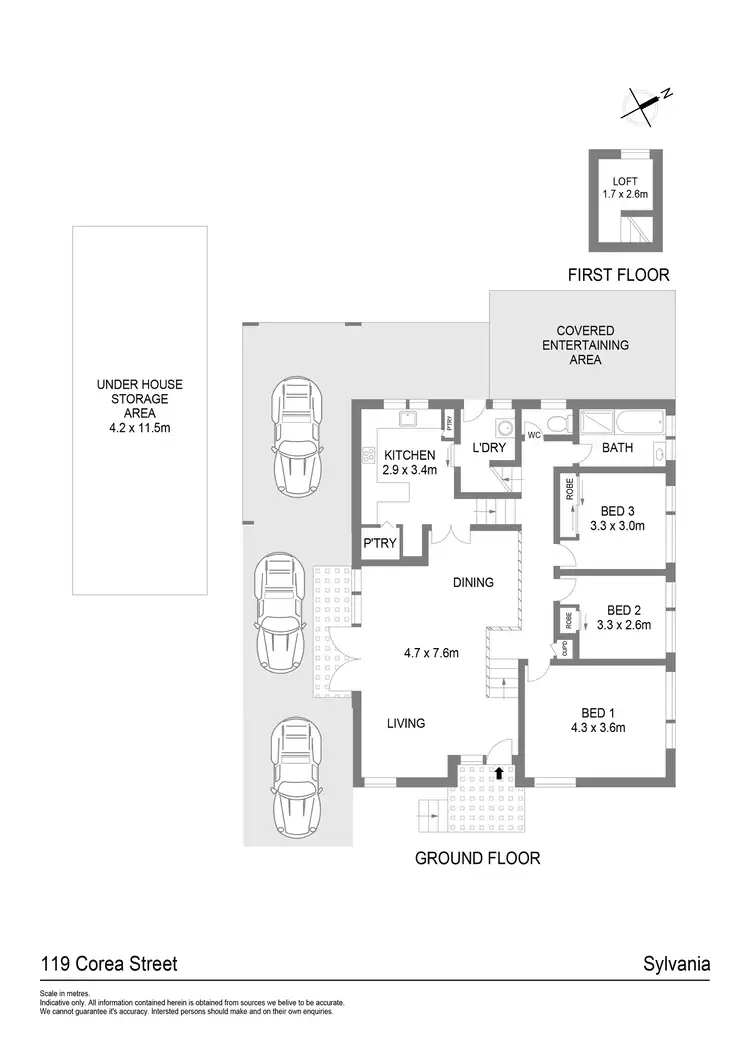 Floorplan of Homely house listing, 119 Corea Street, Sylvania NSW 2224