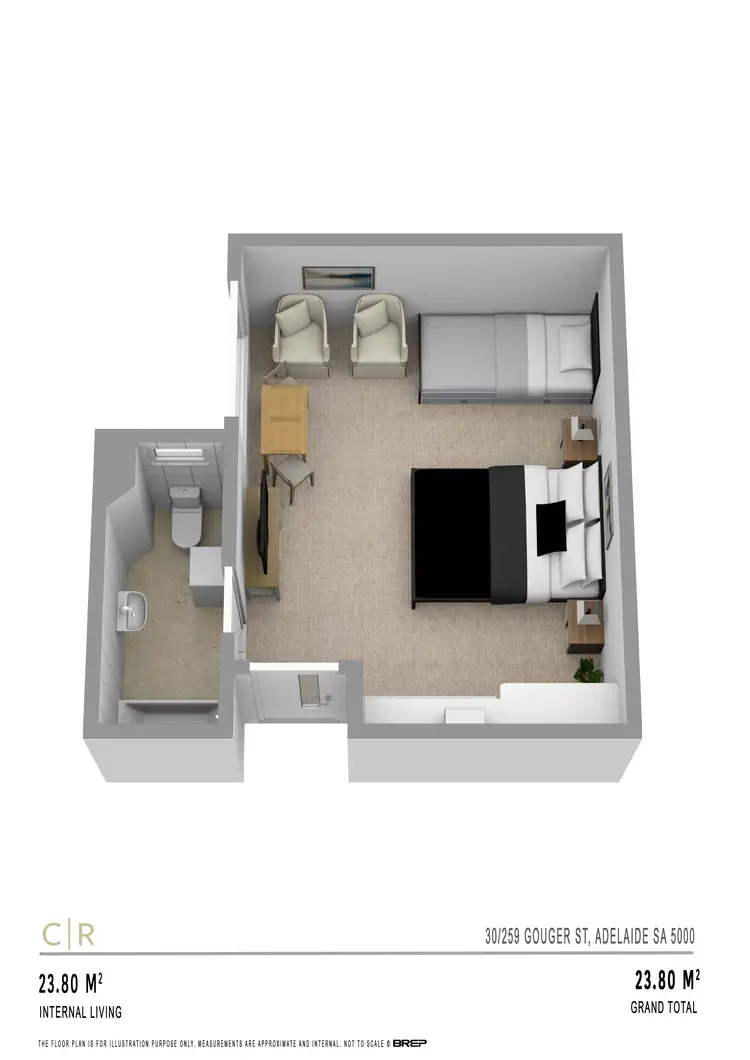 Floorplan of Homely apartment listing, Unit 30/259 Gouger Street, Adelaide SA 5000