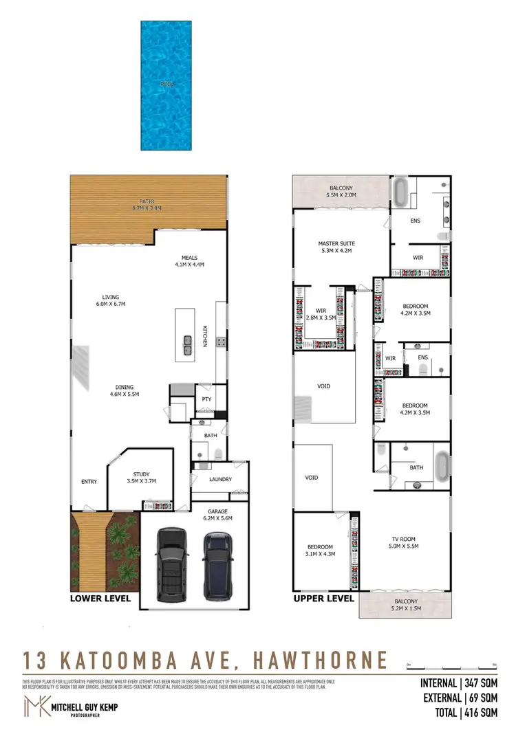 Floorplan of Homely house listing, 13 Katoomba Avenue, Hawthorne QLD 4171
