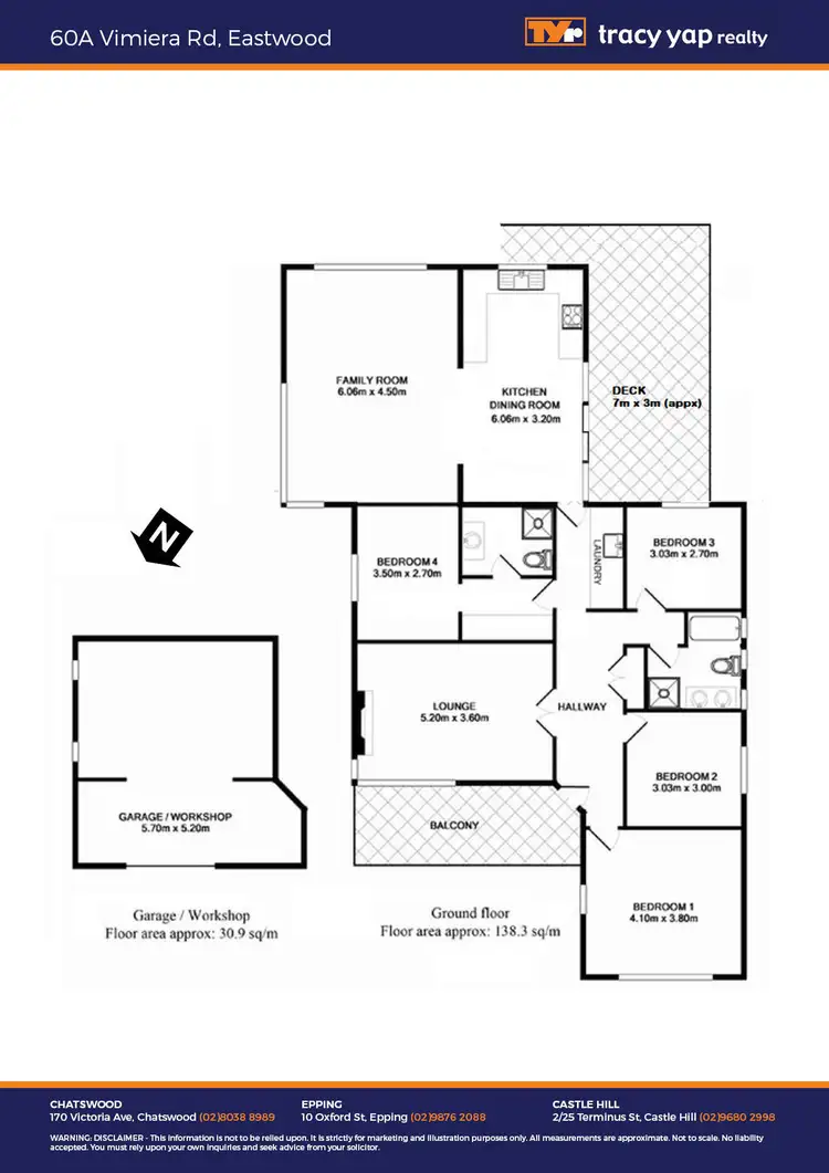 Floorplan of Homely house listing, 60A Vimiera Road, Eastwood NSW 2122