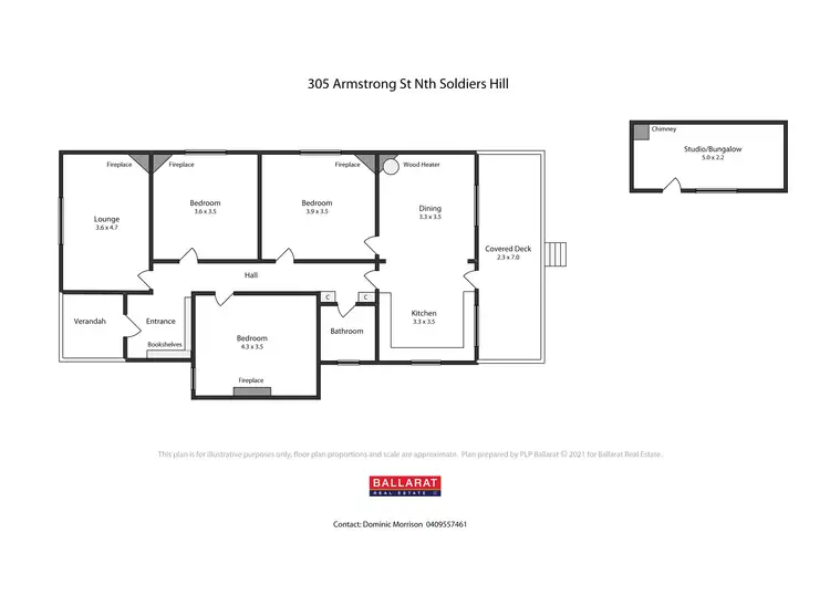 Floorplan of Homely house listing, 305 Armstrong Street North, Soldiers Hill VIC 3350