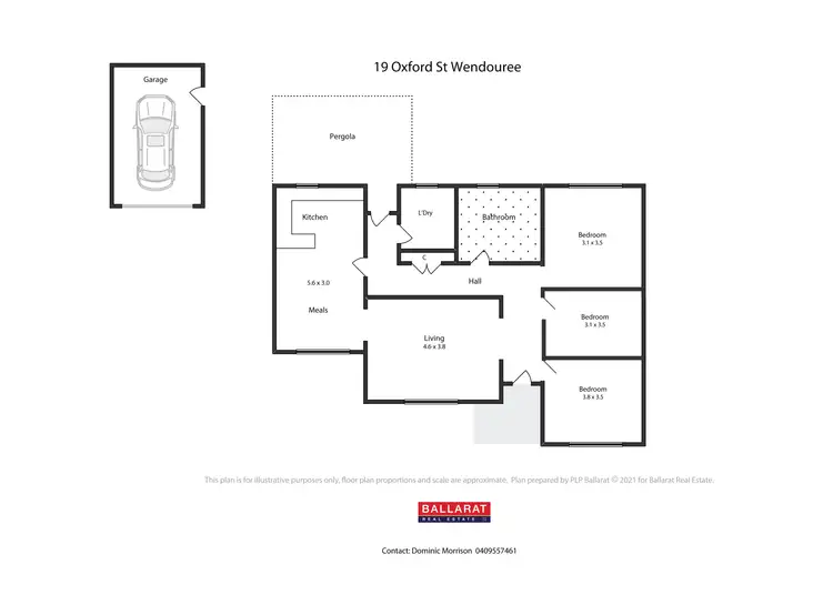 Floorplan of Homely house listing, 19 Oxford Street, Wendouree VIC 3355