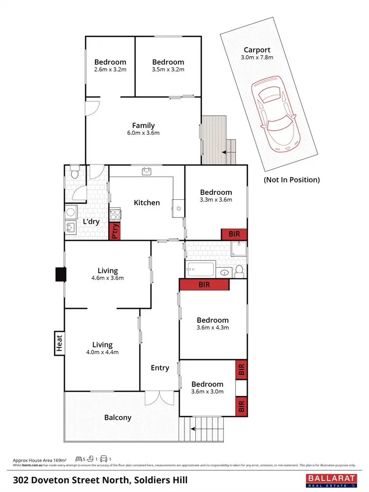 Floorplan of Homely house listing, 302 Doveton Street North, Soldiers Hill VIC 3350