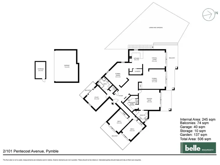 Floorplan of Homely apartment listing, 2/101 Pentecost Avenue, Pymble NSW 2073