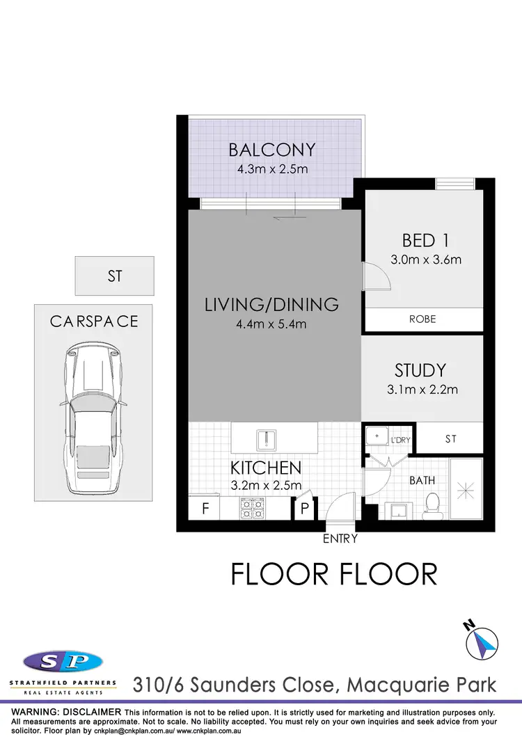 Floorplan of Homely unit listing, 310/6 Saunders Close, Macquarie Park NSW 2113