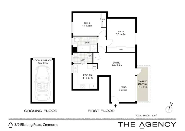 Floorplan of Homely unit listing, 3/9 Ellalong Road, Cremorne NSW 2090