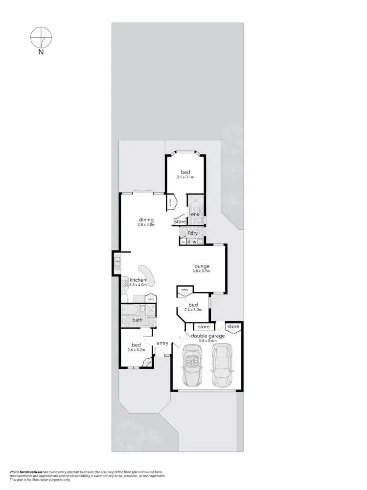 Floorplan of Homely townhouse listing, 8/125 Florence Taylor Street, Greenway ACT 2900