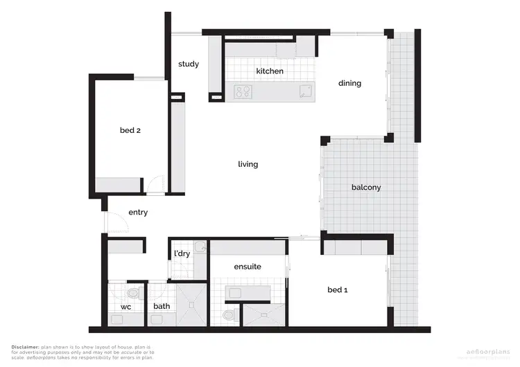 Floorplan of Homely apartment listing, 408/2 Grose Street, Deakin ACT 2600