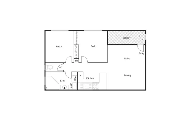 Floorplan of Homely unit listing, 24/8 Corinna Street, Lyons ACT 2606