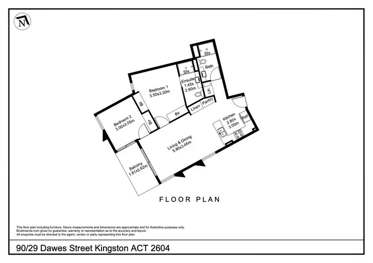 Floorplan of Homely apartment listing, 90/29 Dawes Street, Kingston ACT 2604