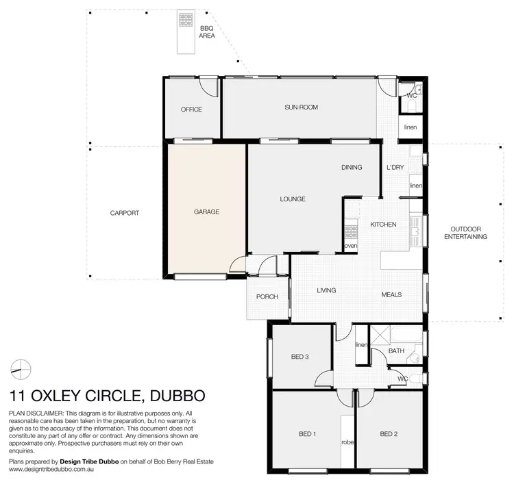 Floorplan of Homely house listing, 11 Oxley Circle, Dubbo NSW 2830