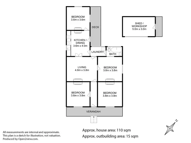 Floorplan of Homely house listing, 5 Pine Street, West Hobart TAS 7000