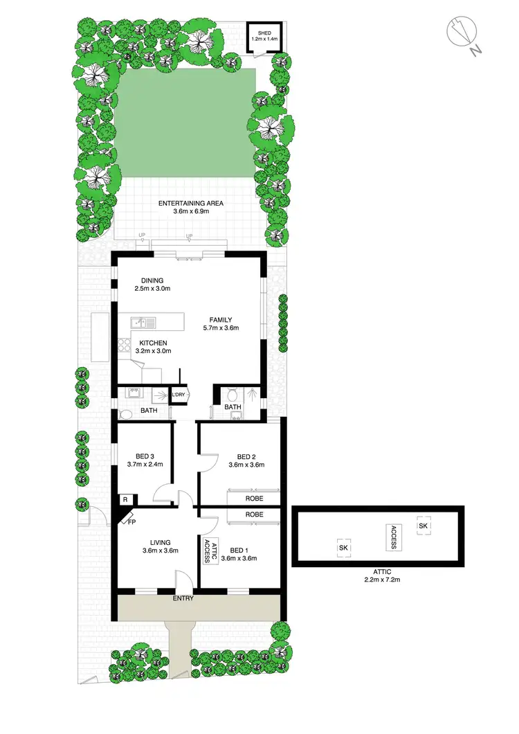 Floorplan of Homely house listing, 40 Smith Street, Tempe NSW 2044