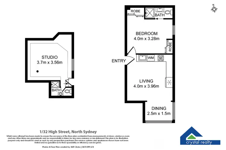 Floorplan of Homely apartment listing, 1/32 High Street, North Sydney NSW 2060