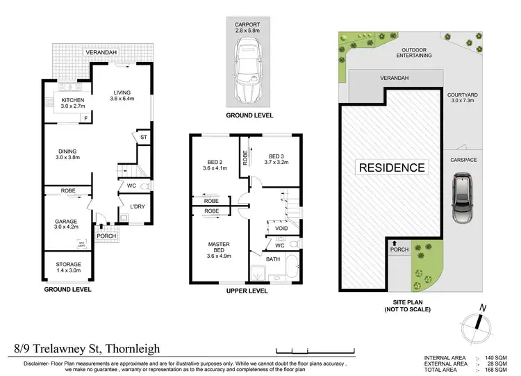 Floorplan of Homely townhouse listing, 8/9 Trelawney Street, Thornleigh NSW 2120