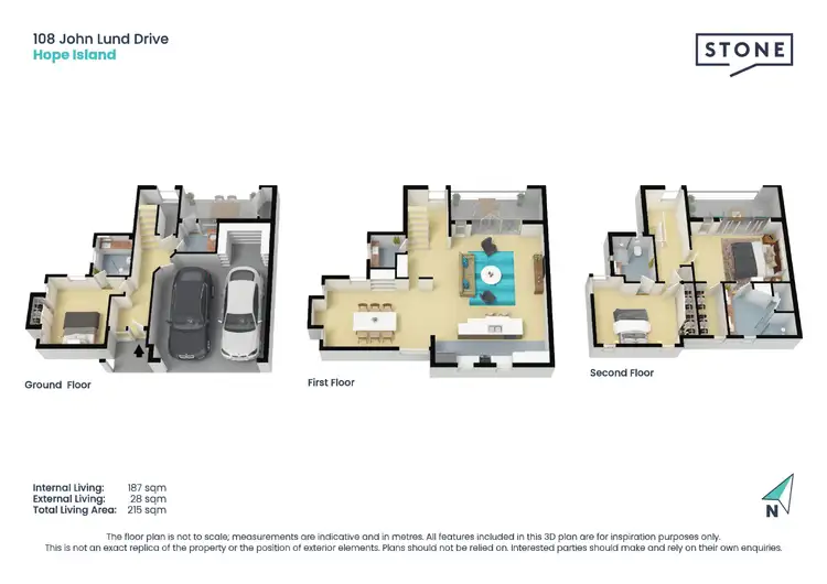 Floorplan of Homely townhouse listing, 108 John Lund Drive, Hope Island QLD 4212