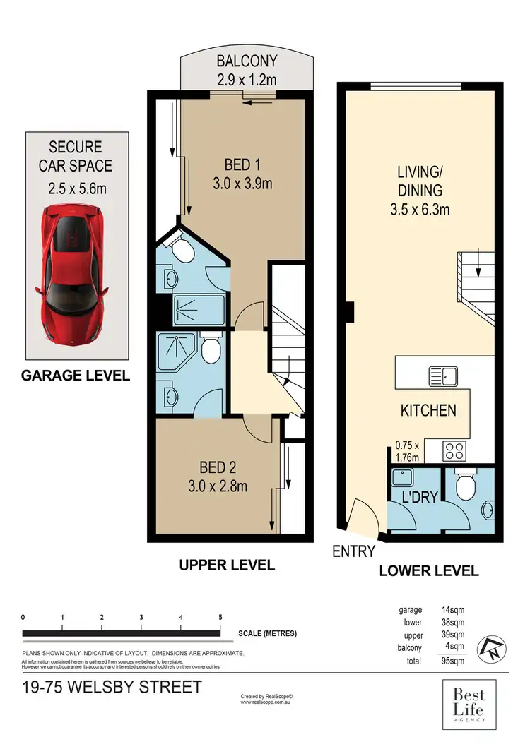 Floorplan of Homely apartment listing, 19/75 Welsby Street, New Farm QLD 4005