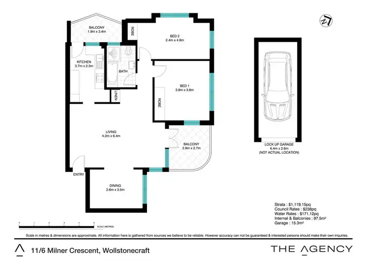 Floorplan of Homely apartment listing, 11/6 Milner Crescent, Wollstonecraft NSW 2065