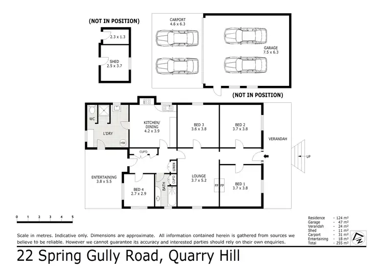 Floorplan of Homely house listing, 22 Spring Gully Road, Quarry Hill VIC 3550