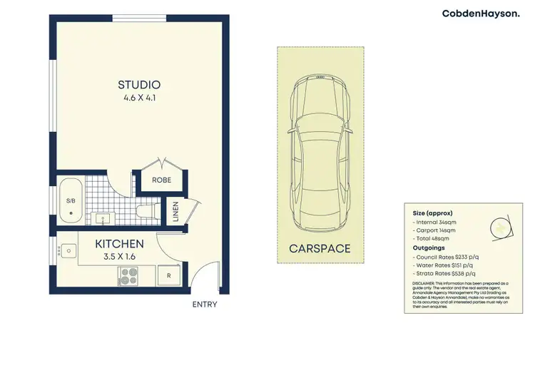 Floorplan of Homely studio listing, 1/14 Avona Avenue, Glebe NSW 2037