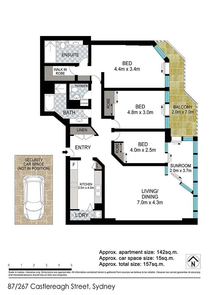 Floorplan of Homely apartment listing, Level 27/267 Castlereagh Street, Sydney NSW 2000