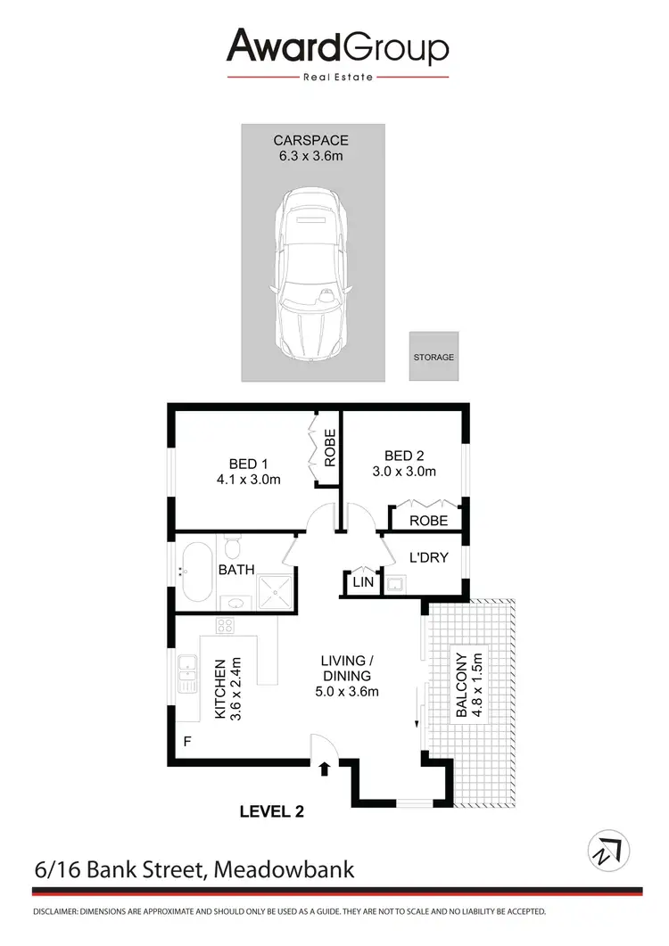 Floorplan of Homely unit listing, 6/16 Bank Street, Meadowbank NSW 2114