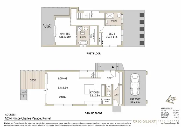 Floorplan of Homely townhouse listing, 1/274 Prince Charles Parade, Kurnell NSW 2231