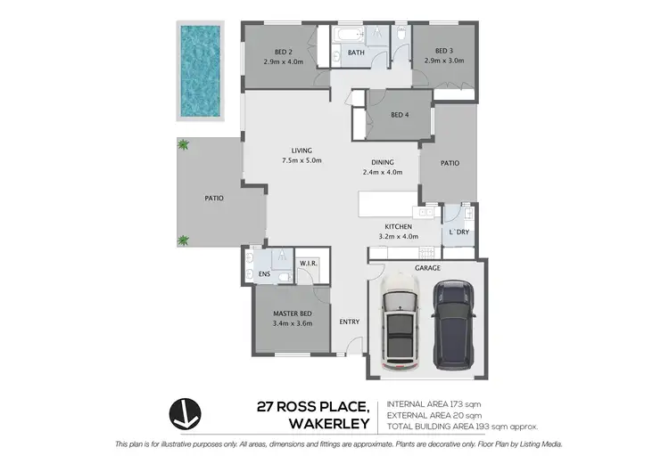 Floorplan of Homely house listing, 27 Ross Place, Wakerley QLD 4154