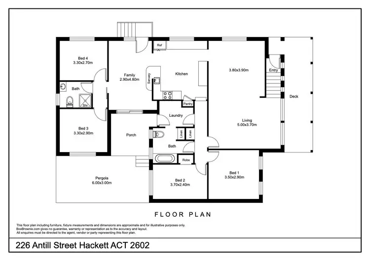Floorplan of Homely house listing, 226 Antill Street, Hackett ACT 2602