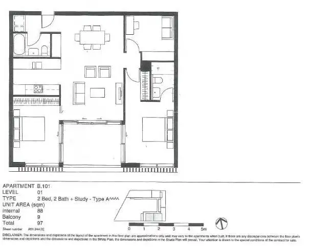 Floorplan of Homely apartment listing, B101/6 Discovery Point Place, Wolli Creek NSW 2205