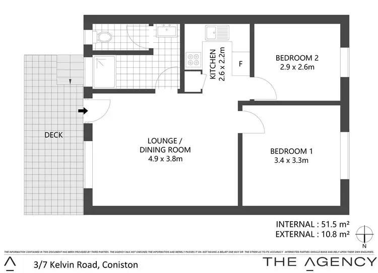 Floorplan of Homely apartment listing, 3/7 Kelvin Road, Coniston NSW 2500