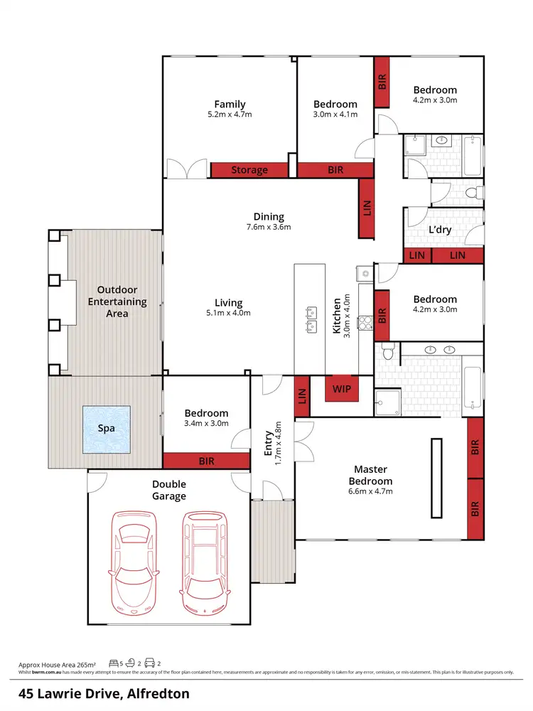 Floorplan of Homely house listing, 45 Lawrie Drive, Alfredton VIC 3350