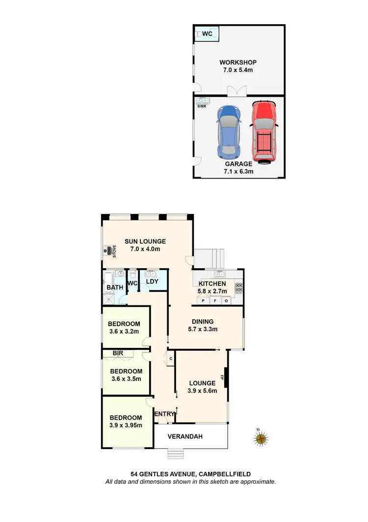 Floorplan of Homely house listing, 54 Gentles Avenue, Campbellfield VIC 3061