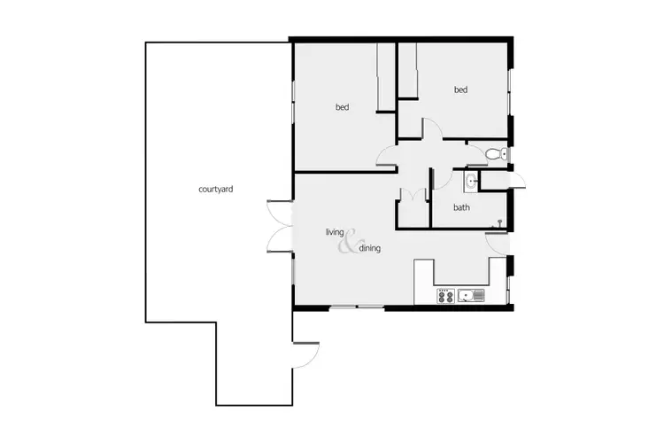 Floorplan of Homely unit listing, 4/122 Greenslopes Street, Edge Hill QLD 4870