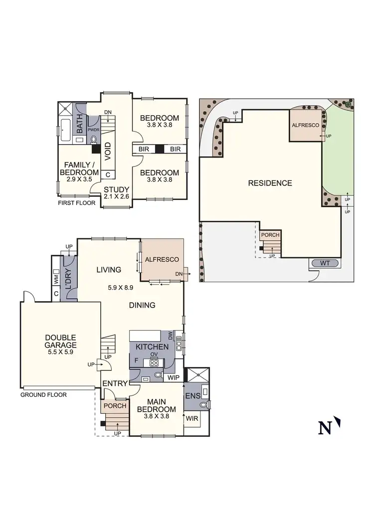 Floorplan of Homely townhouse listing, 2/15 Grassy Flat Road, Diamond Creek VIC 3089