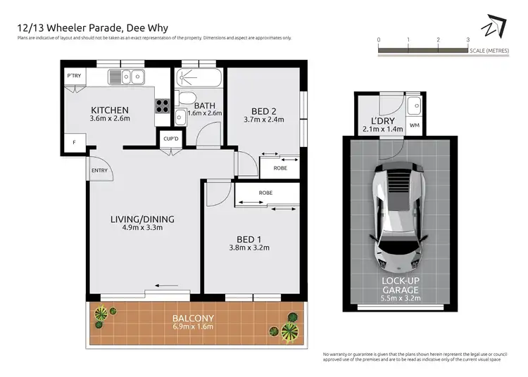 Floorplan of Homely apartment listing, 12/13 Wheeler Parade, Dee Why NSW 2099