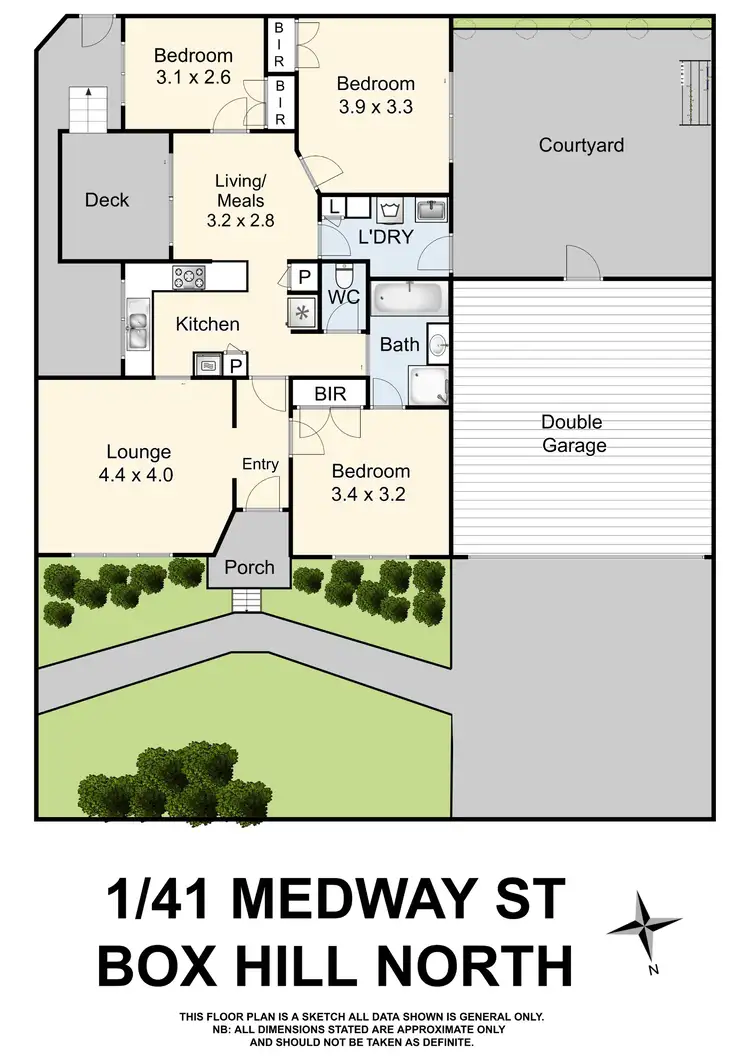 Floorplan of Homely unit listing, 1/41 Medway Street, Box Hill North VIC 3129