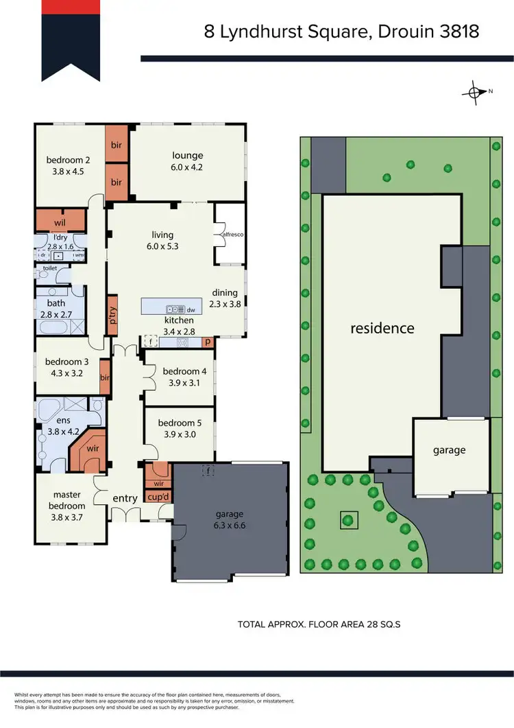 Floorplan of Homely house listing, 8 Lyndhurst Square, Drouin VIC 3818