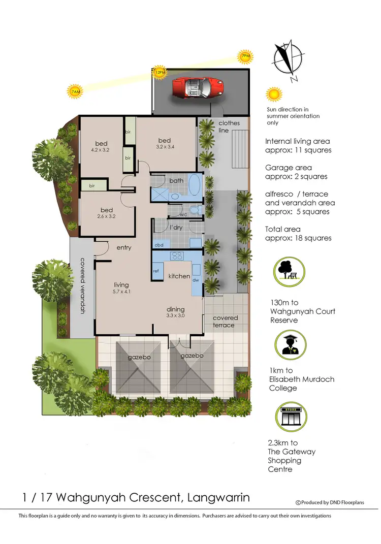 Floorplan of Homely unit listing, 1/17 Wahgunyah Crescent, Langwarrin VIC 3910