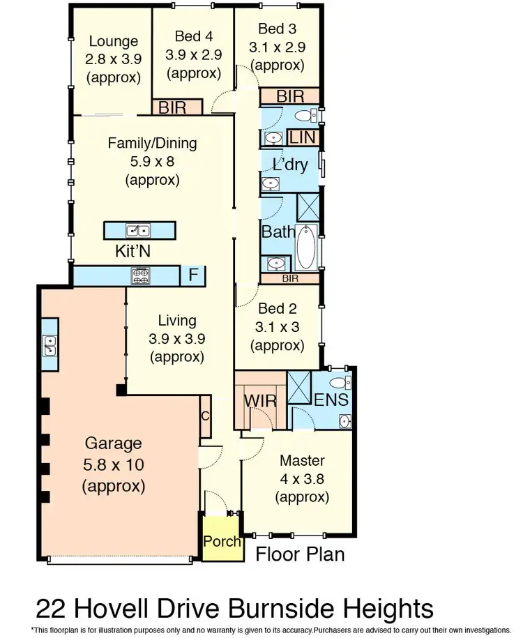 Floorplan of Homely house listing, 22 Hovell Drive, Burnside Heights VIC 3023