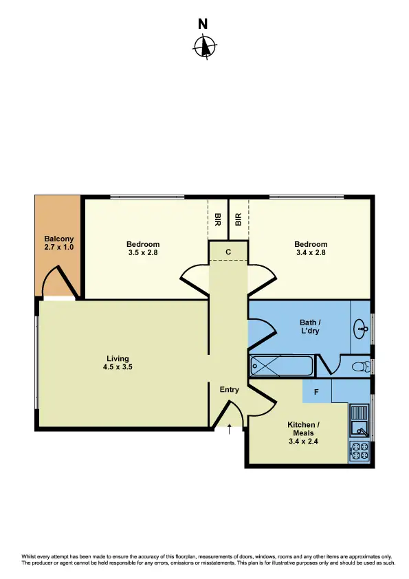 Floorplan of Homely block of units listing, 6 Una Street, Sunshine VIC 3020