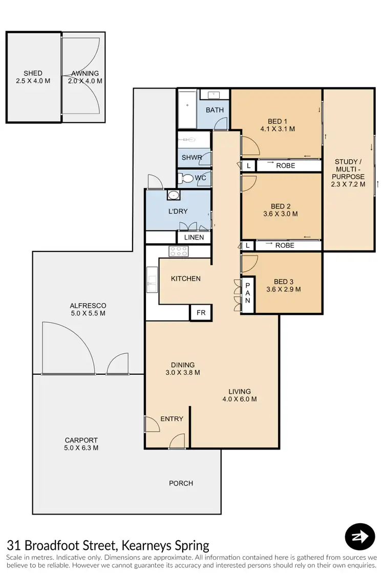 Floorplan of Homely house listing, 31 Broadfoot Street, Kearneys Spring QLD 4350
