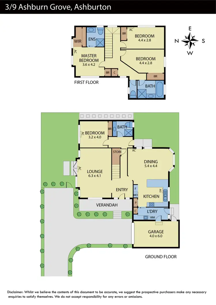 Floorplan of Homely townhouse listing, 3/9 Ashburn Grove, Ashburton VIC 3147