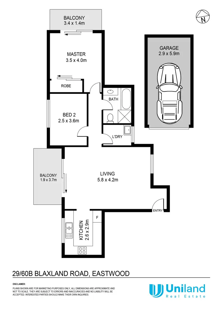 Floorplan of Homely apartment listing, 29/608 Blaxland Road, Eastwood NSW 2122