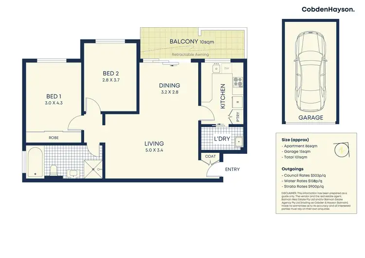 Floorplan of Homely apartment listing, 12/31 Church Street, Birchgrove NSW 2041