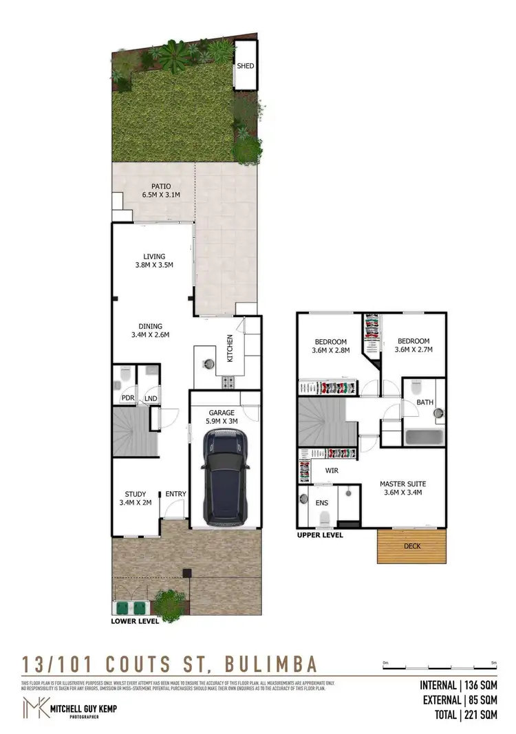 Floorplan of Homely townhouse listing, 13/101 Coutts Street, Bulimba QLD 4171