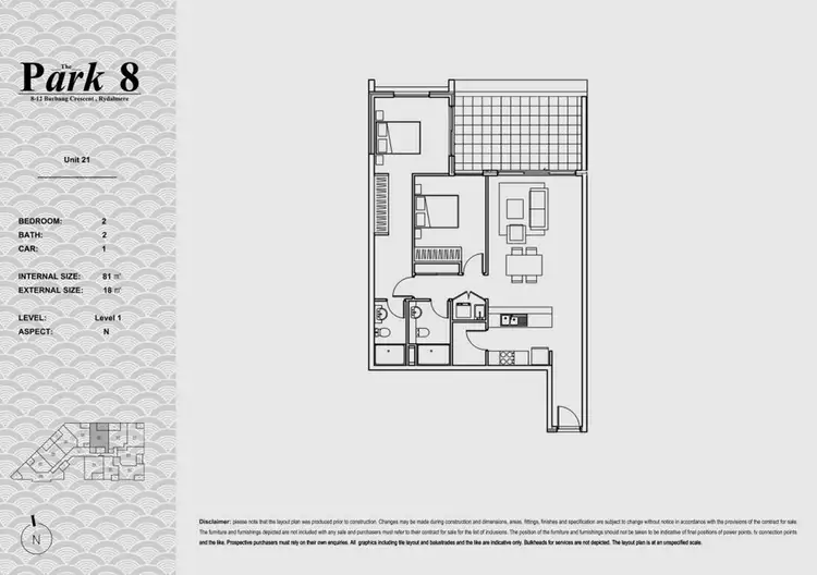 Floorplan of Homely apartment listing, 107/8 Burbang Crescent, Rydalmere NSW 2116