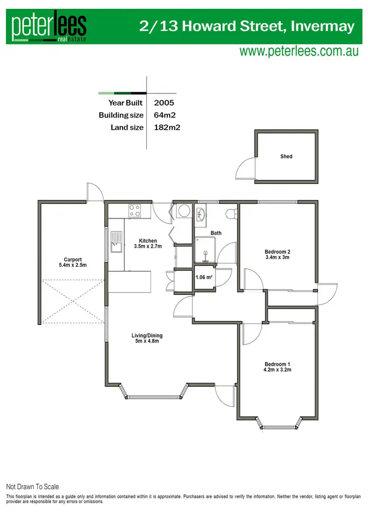Floorplan of Homely unit listing, 2/13 Howard Street, Invermay TAS 7248