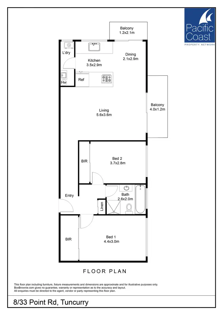 Floorplan of Homely apartment listing, Level 3/8/33 Point Road, Tuncurry NSW 2428