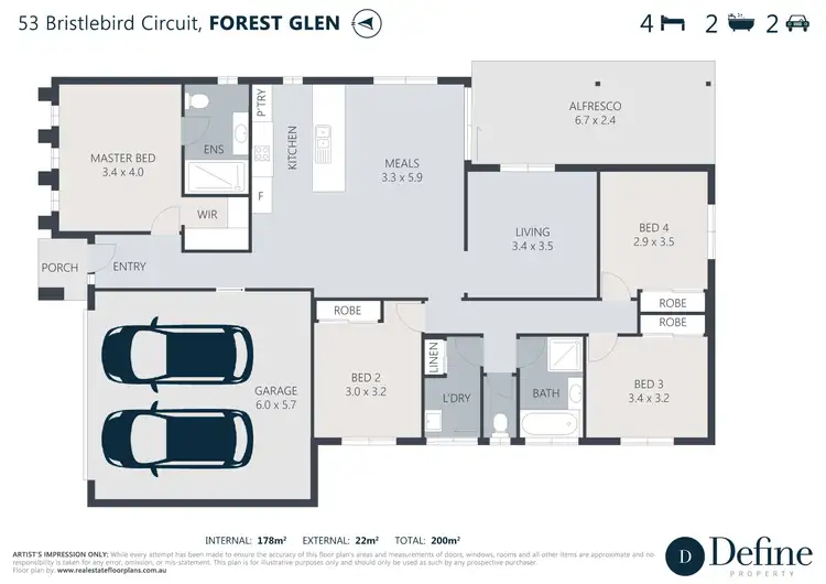 Floorplan of Homely house listing, 53 Bristlebird Circuit, Forest Glen QLD 4556